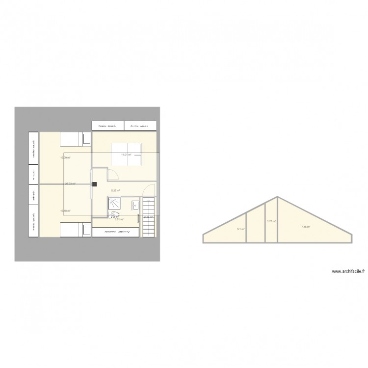 comble. Plan de 0 pièce et 0 m2