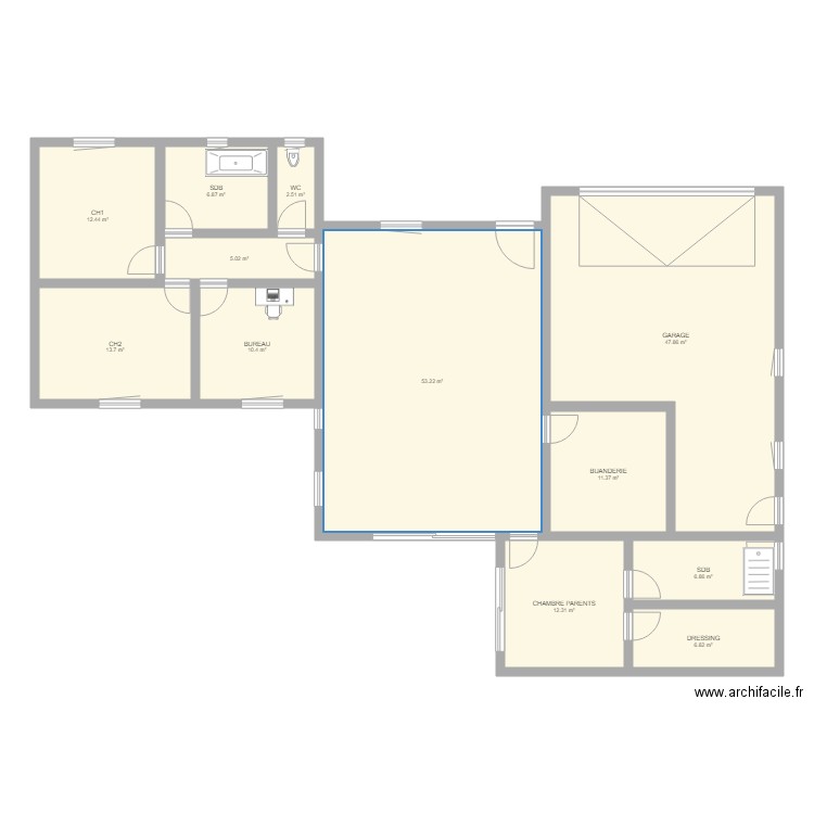 MAISON. Plan de 0 pièce et 0 m2