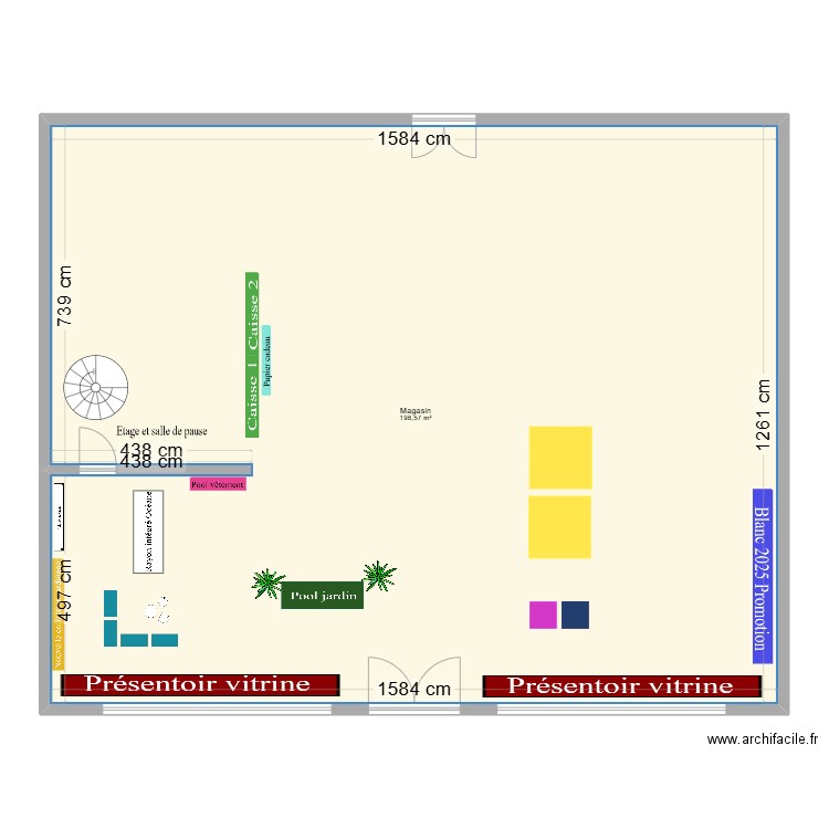 SP9.2. Plan de 1 pièce et 199 m2