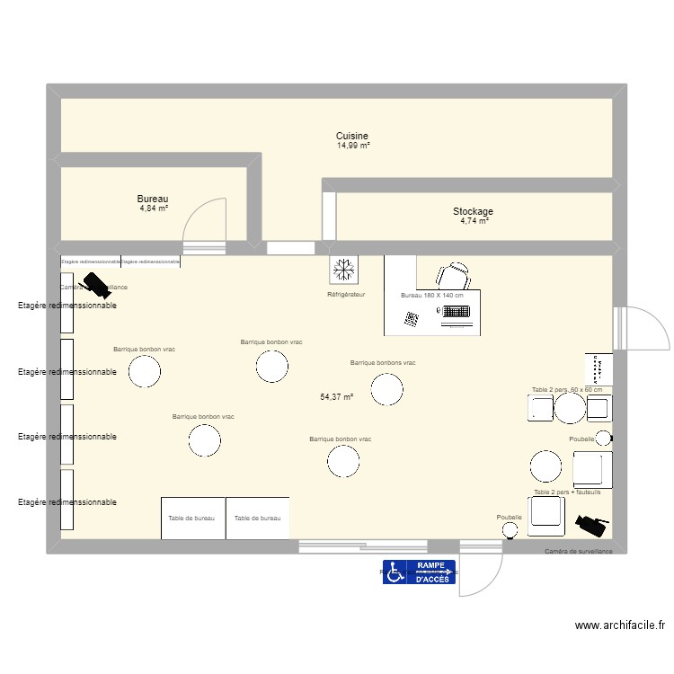 Plan magasin sarlac. Plan de 0 pièce et 0 m2