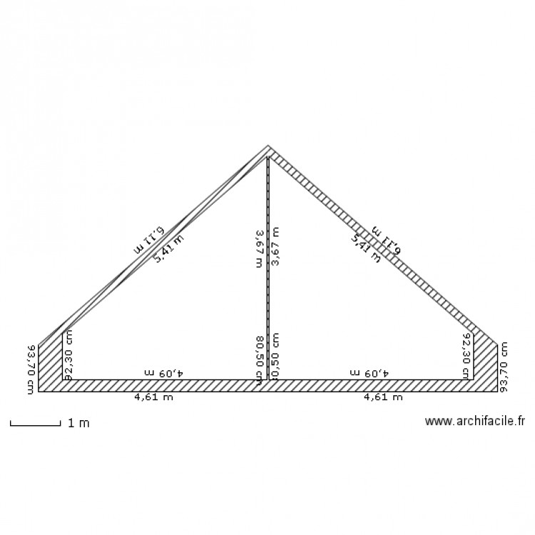 COMBLE FACADE INTERIEUR. Plan de 0 pièce et 0 m2