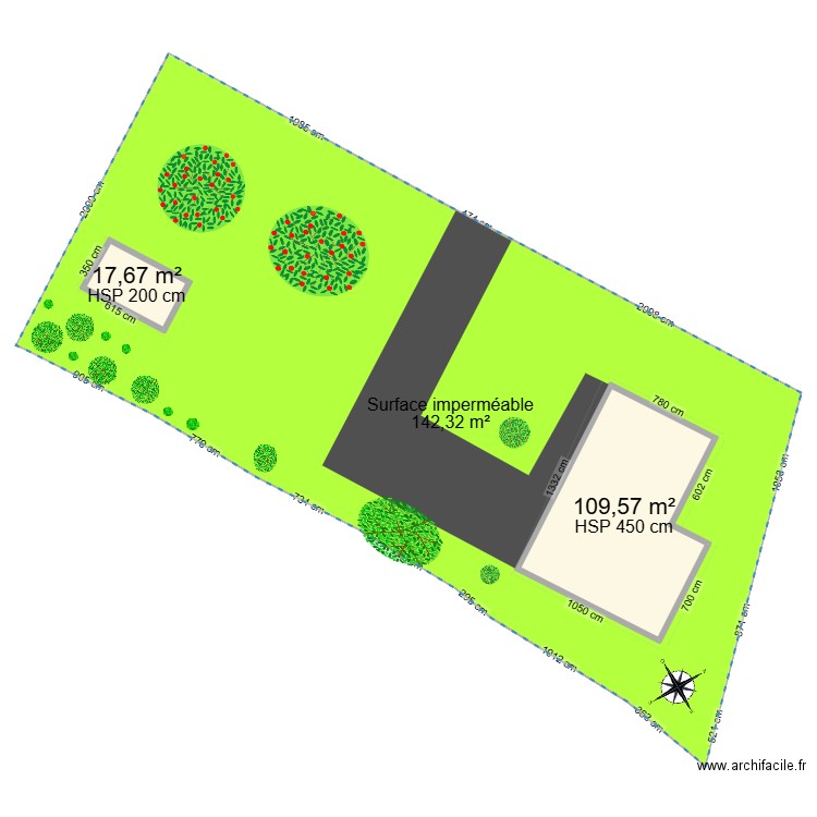 PCMI 2. Plan de 2 pièces et 127 m2