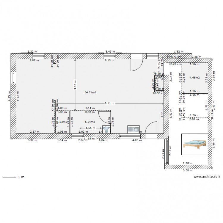 chambre 6. Plan de 0 pièce et 0 m2