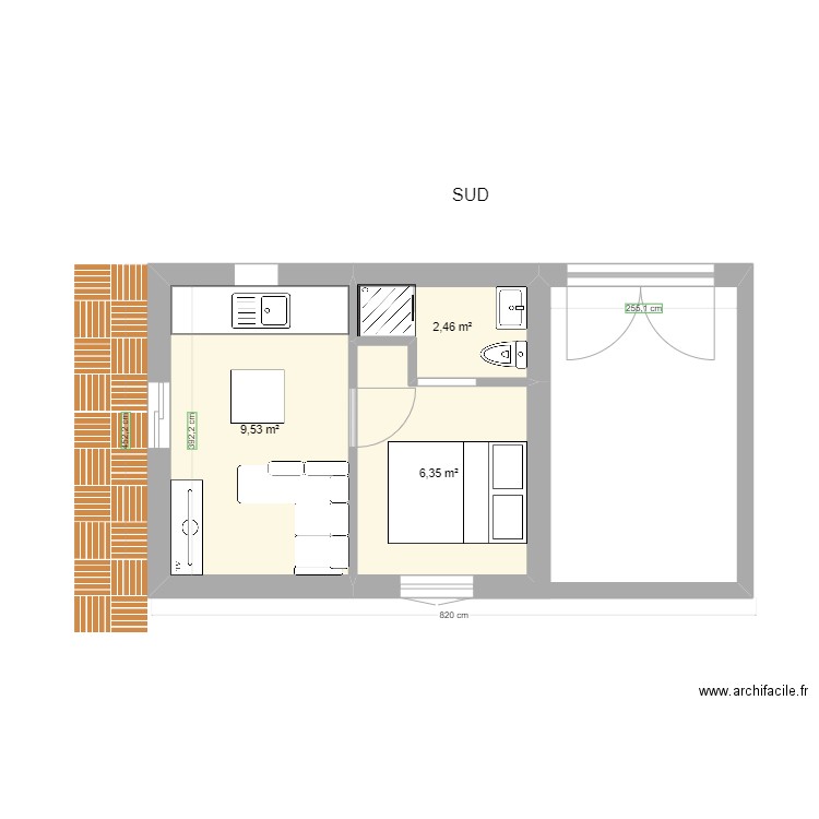 Garage. Plan de 0 pièce et 0 m2