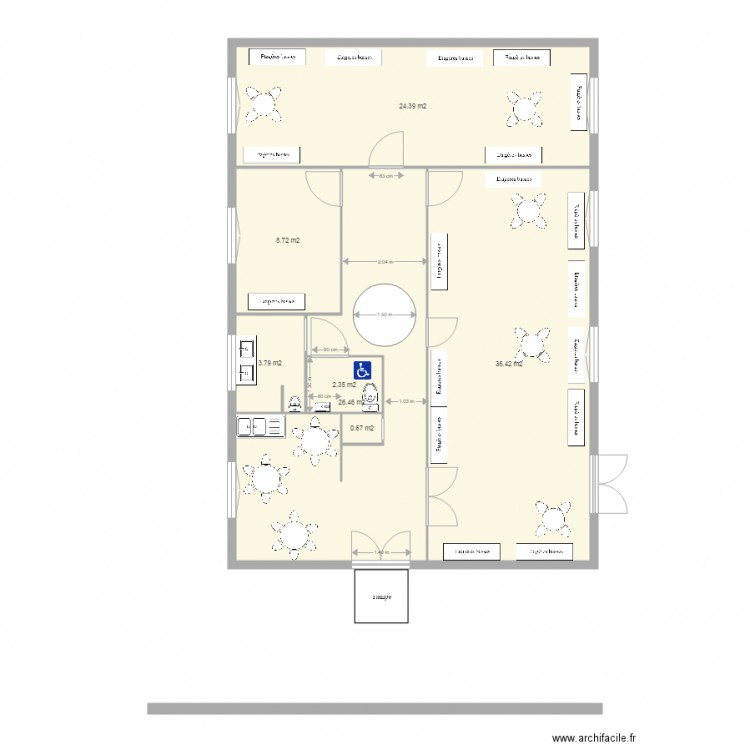 plan accessibilité. Plan de 0 pièce et 0 m2