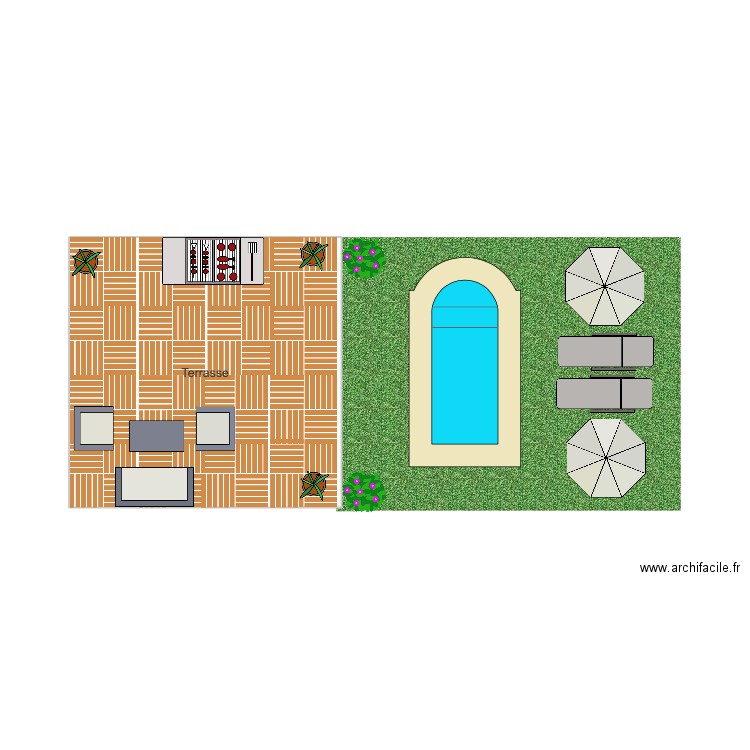 Terrasse. Plan de 0 pièce et 0 m2