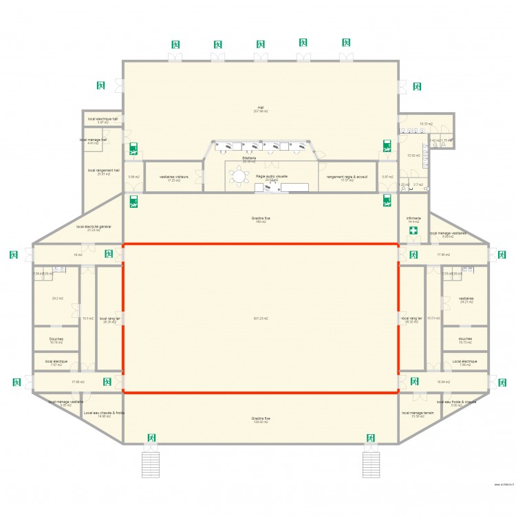 salle omni sport. Plan de 0 pièce et 0 m2