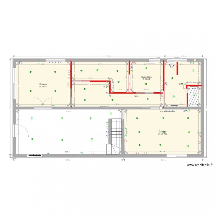 Travaux sous sol Lot Electricité. Plan de 0 pièce et 0 m2