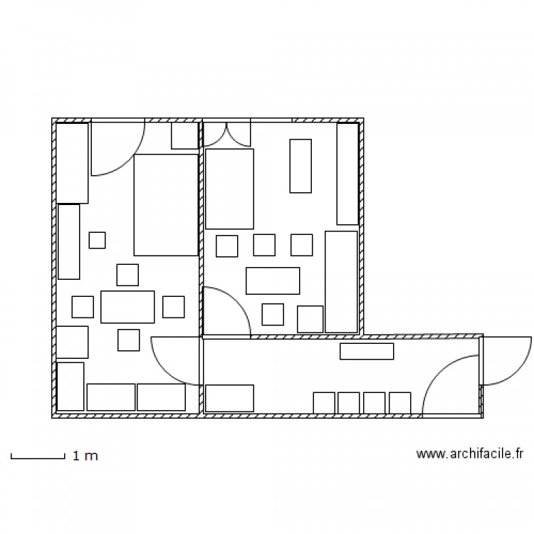 base salon 1 avec mobilier. Plan de 0 pièce et 0 m2