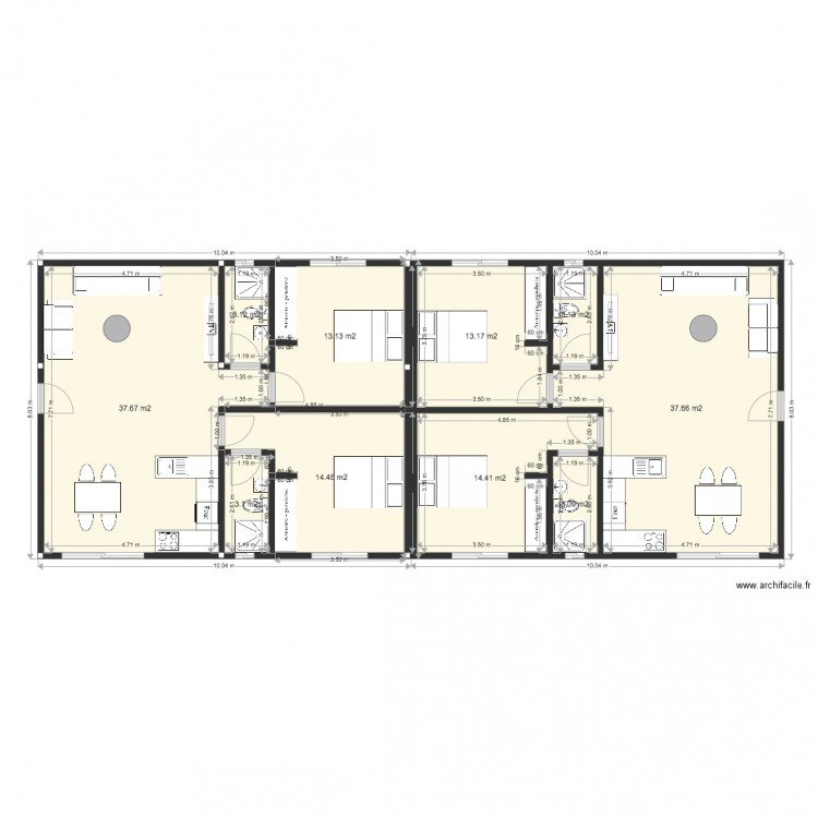 BANO BUNGALOWS 1. Plan de 0 pièce et 0 m2