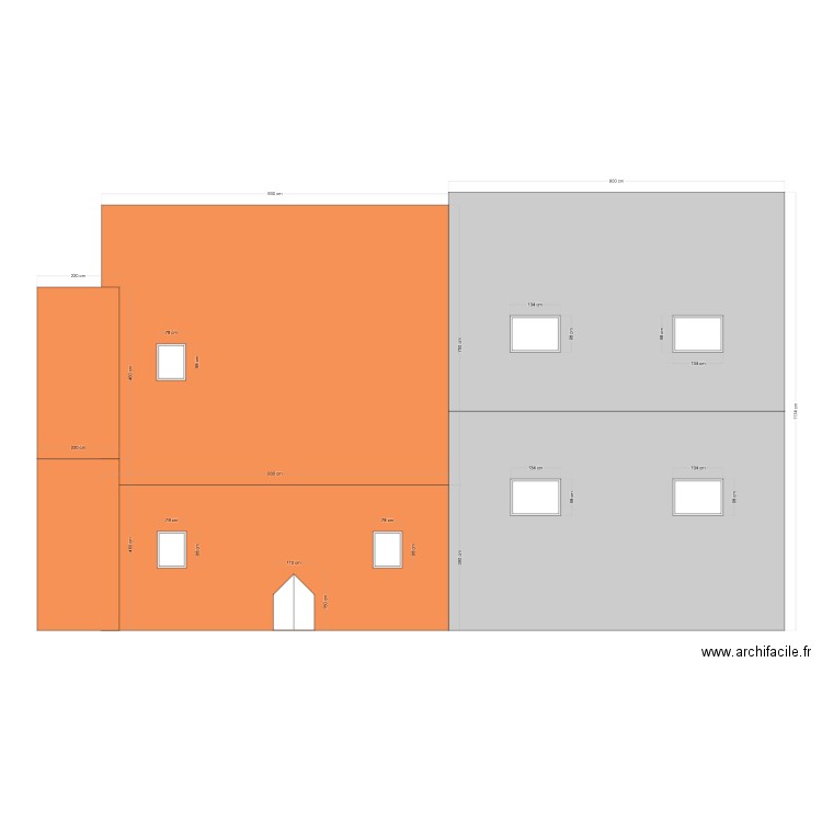 plan de façade - Plan dessiné par Paulineetvalentin