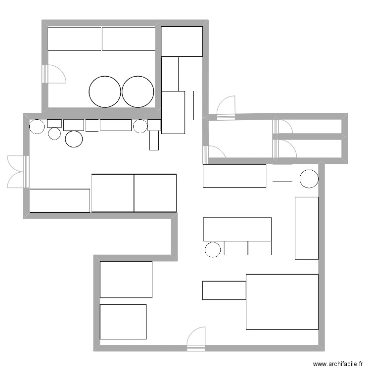 Plan Laboratoire Plan 3 Pièces 21 M2 Dessiné Par Emilian Bodet 