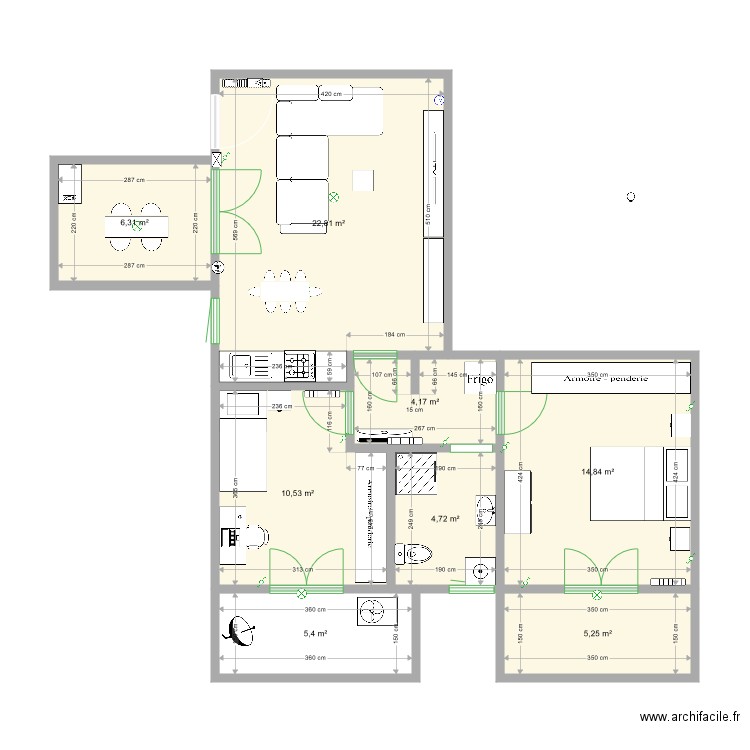 appartement via R  SANZIO 8 11 v2 Plan  8 pi ces 74 m2 