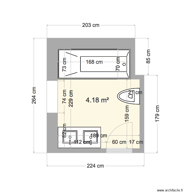 Montana SdB 1. Plan de 0 pièce et 0 m2