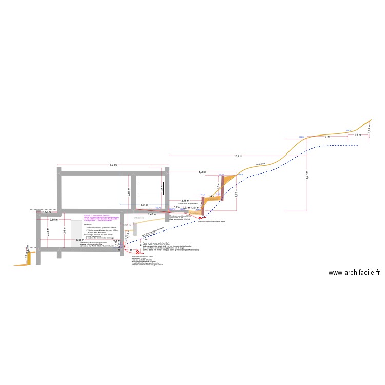 COUPE SUD-OUEST_ NORD-EST janv 2025. Plan de 2 pièces et 19 m2