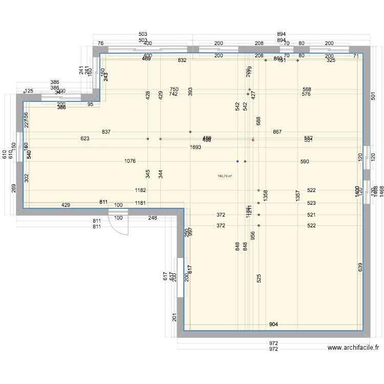 MAISON_ARUDY_EVAC_POINTS. Plan de 1 pièce et 181 m2
