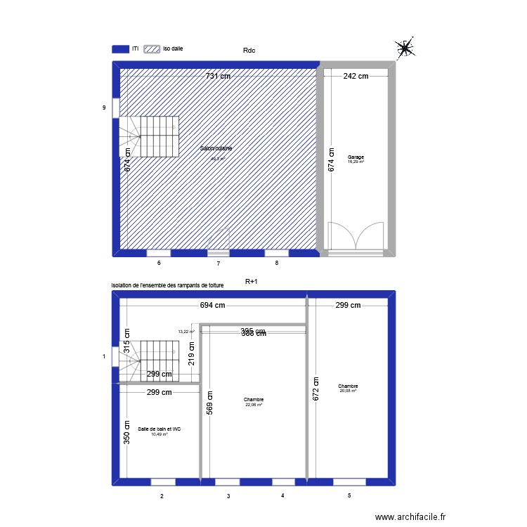 BELLEDENT Antoine. Plan de 7 pièces et 132 m2