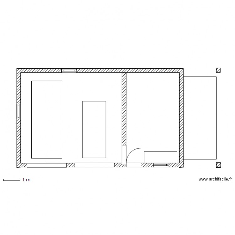 garage double atelier. Plan de 0 pièce et 0 m2