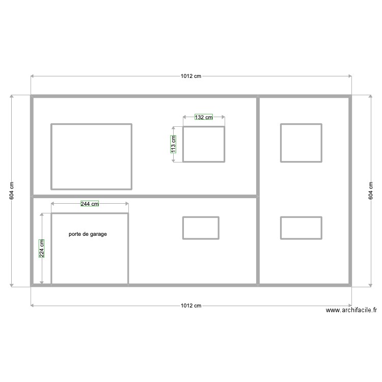 PLAN DE FACADE AVANT avant travaux. Plan de 0 pièce et 0 m2