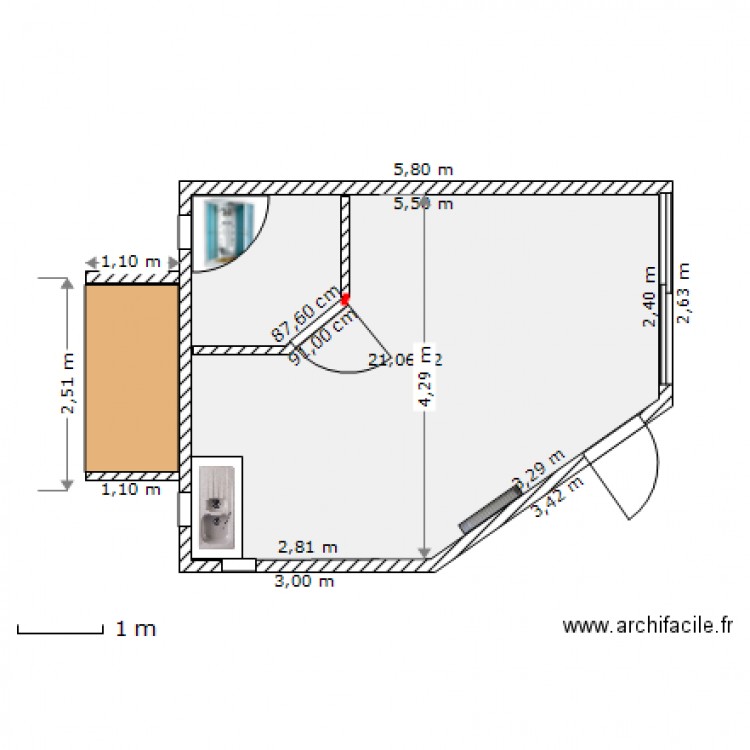 Garage bis spots et prises. Plan de 0 pièce et 0 m2