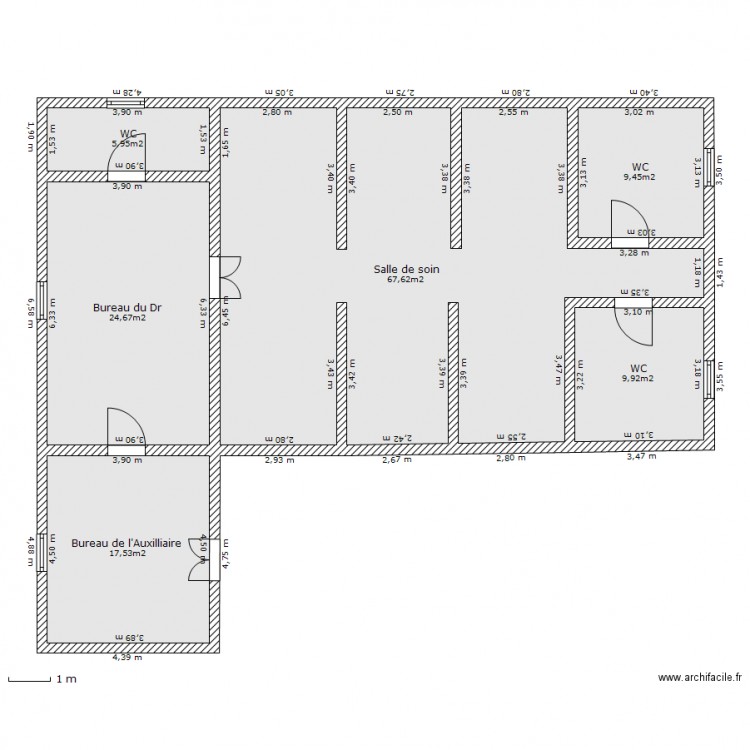 Infirmerie. Plan de 0 pièce et 0 m2