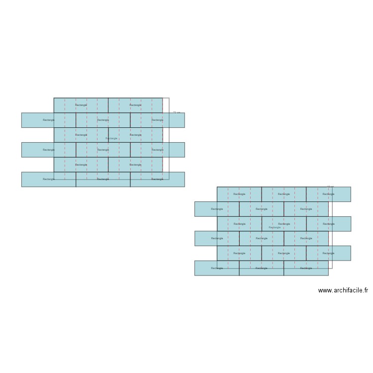 calepinage. Plan de 0 pièce et 0 m2