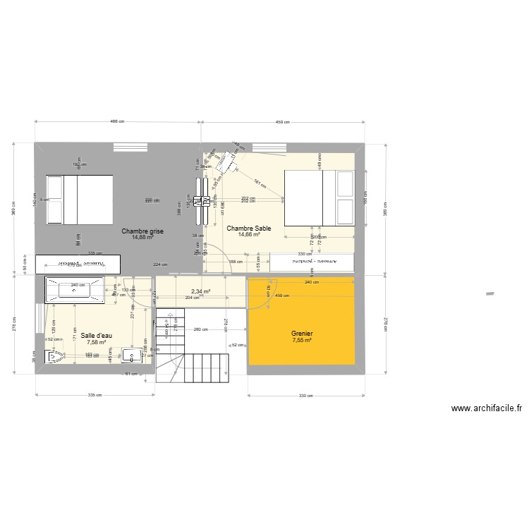 Etage . Plan de 0 pièce et 0 m2