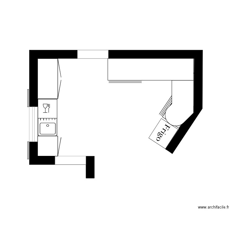 plan cuisine. Plan de 0 pièce et 0 m2