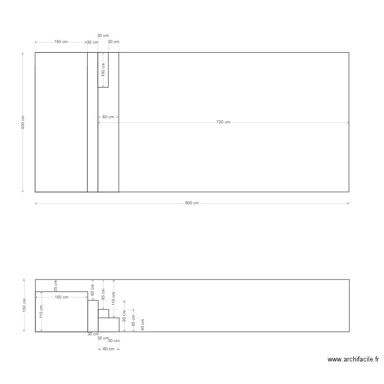 Solution 2 à 2 plages. Plan de 0 pièce et 0 m2