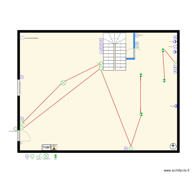 SCI ETGG RDC. Plan de 1 pièce et 105 m2