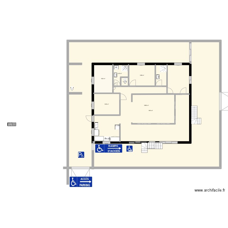 Mam Boiripeaux. Plan de 7 pièces et 314 m2