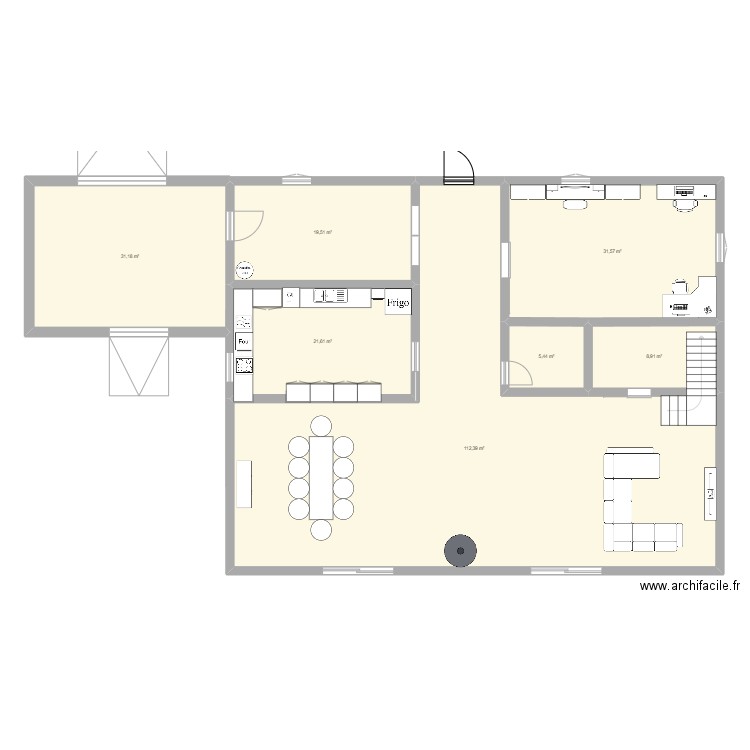 Notre maison 2030. Plan de 7 pièces et 231 m2