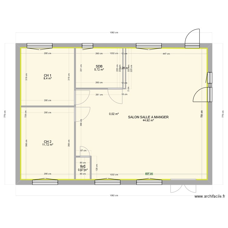 1283. Plan de 0 pièce et 0 m2