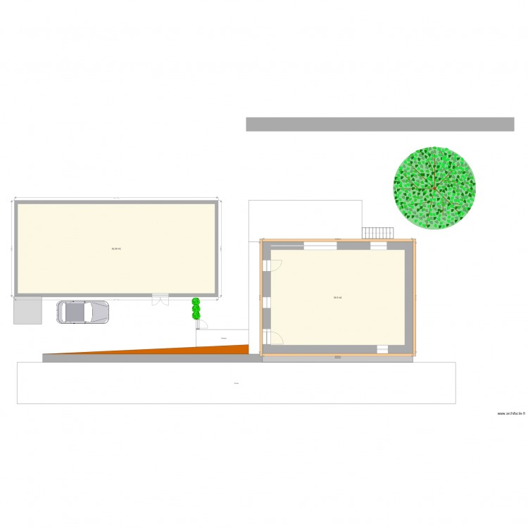 Plan vue extérieur. Plan de 0 pièce et 0 m2