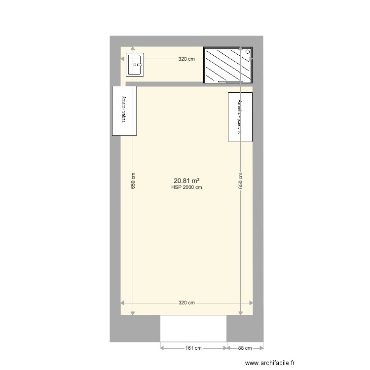 chambre. Plan de 0 pièce et 0 m2