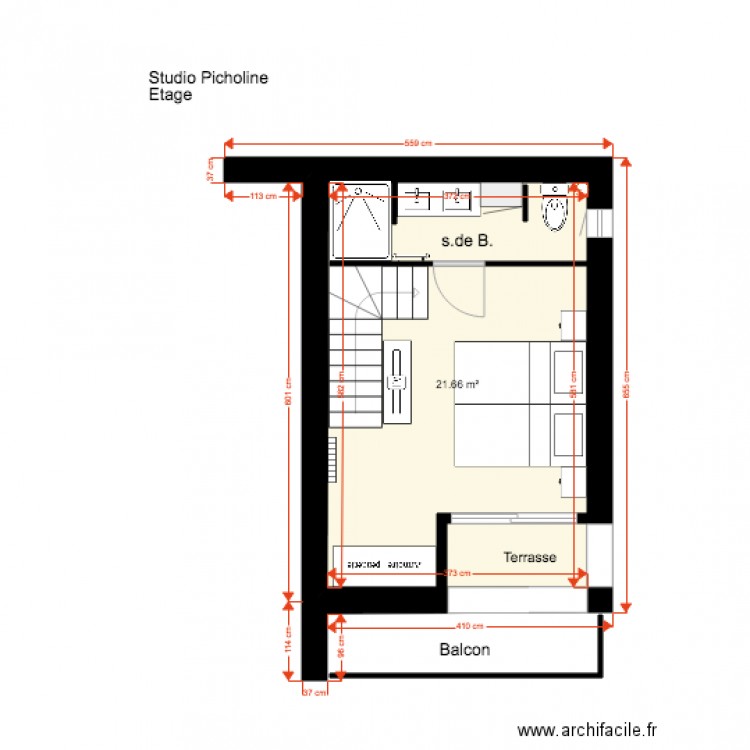 Studio Picholine Etage 4. Plan de 0 pièce et 0 m2
