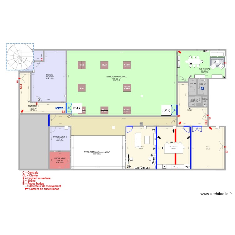 MVS FRANCE. Plan de 17 pièces et 508 m2