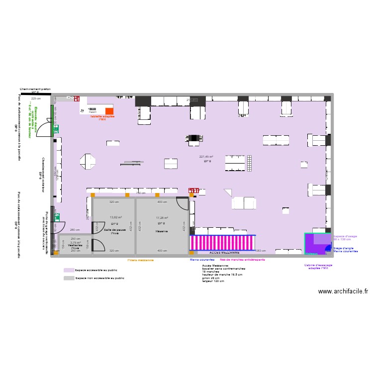 PADD ANGERS RDC APRES TRAVAUX. Plan de 4 pièces et 256 m2