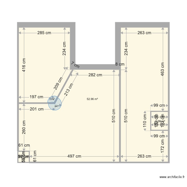 Mas des Oliviers 1. Plan de 3 pièces et 54 m2