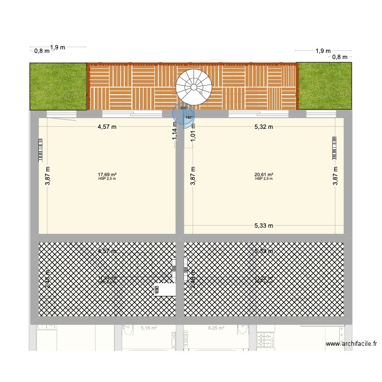 Mons. Plan de 12 pièces et 156 m2