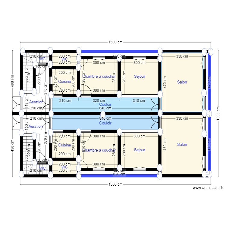 PLAN 15X10 Clint 47643318 md. Plan de 20 pièces et 121 m2