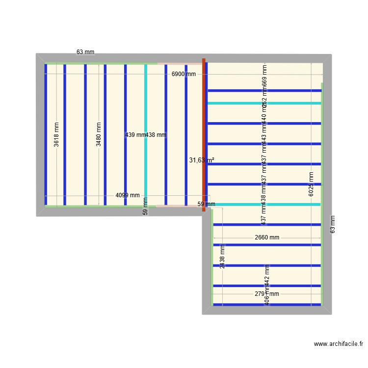 MezzanineLoick. Plan de 1 pièce et 32 m2