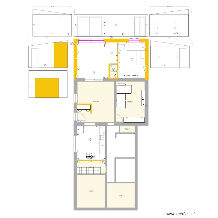 ExtensionMariePascalElec2. Plan de 7 pièces et 61 m2