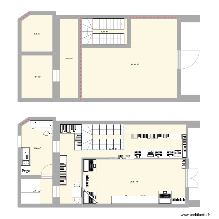 77 Bld JJ. Plan de 9 pièces et 134 m2