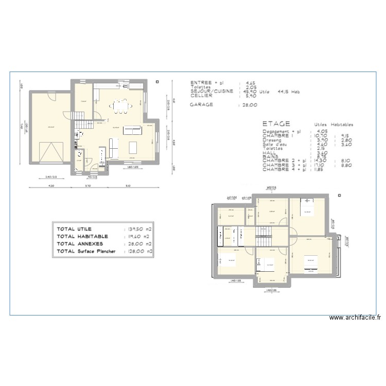 renaissance. Plan de 13 pièces et 177 m2