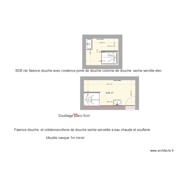 Plan salle de bain Lepicier. Plan de 0 pièce et 0 m2