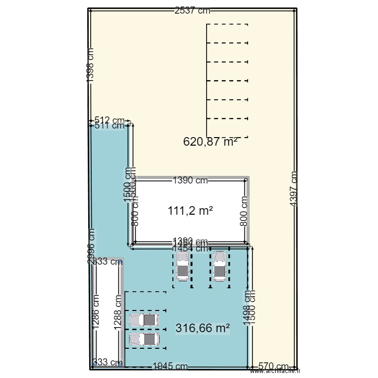 29 chemin du port de l'Homme. Plan de 4 pièces et 1265 m2