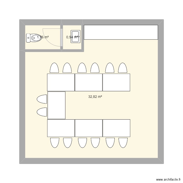 bryd. Plan de 3 pièces et 36 m2