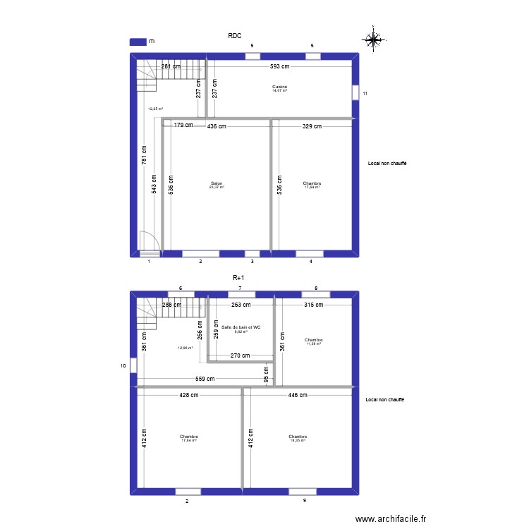 BOUDOUSSIER Anaïs. Plan de 9 pièces et 134 m2