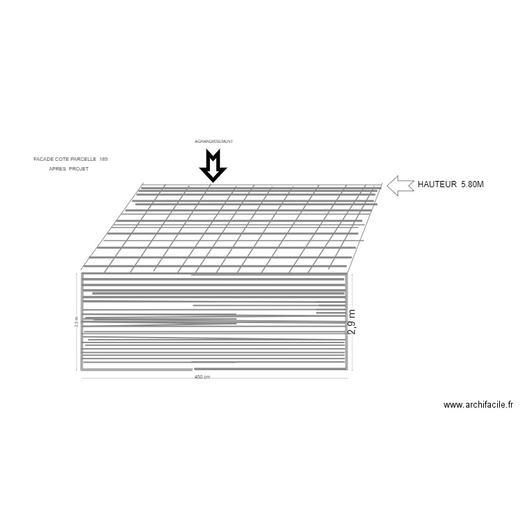 FACADE 2. Plan de 0 pièce et 0 m2